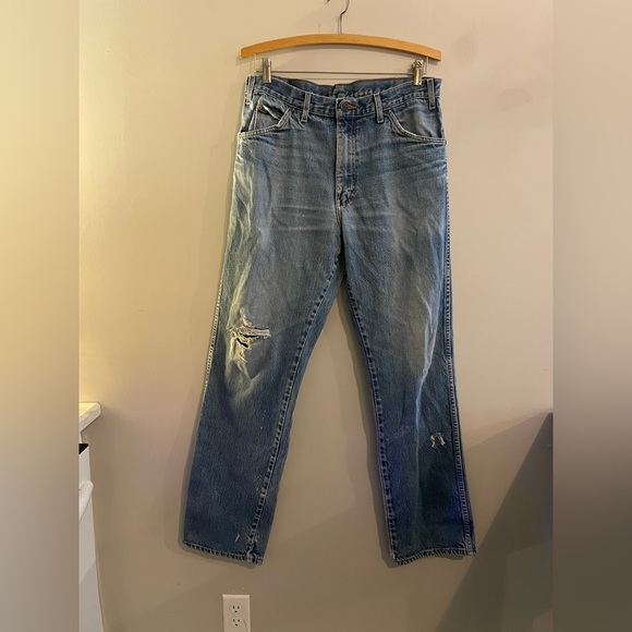 Dickies Distressed Dark Wash Denim Jeans - Picture 1 of 7